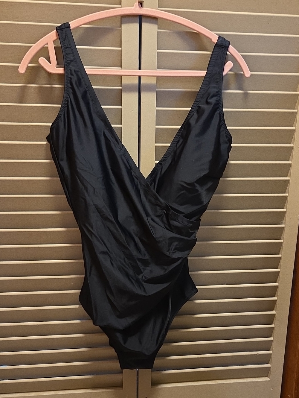 Gottex Black V-Neck One-Piece Swimsuit